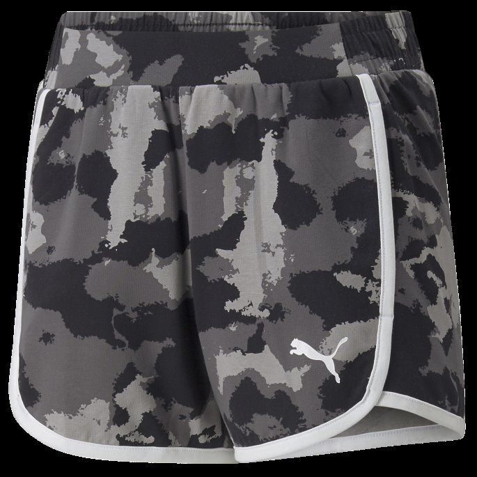 Black-aop Puma På Tilbud Alfa-trykte Ungdomsshorts