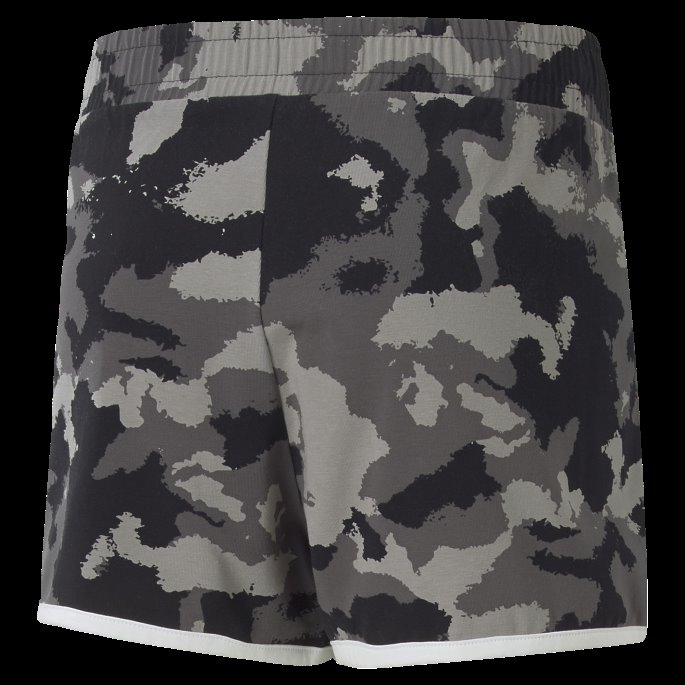 Black-aop Puma På Tilbud Alfa-trykte Ungdomsshorts