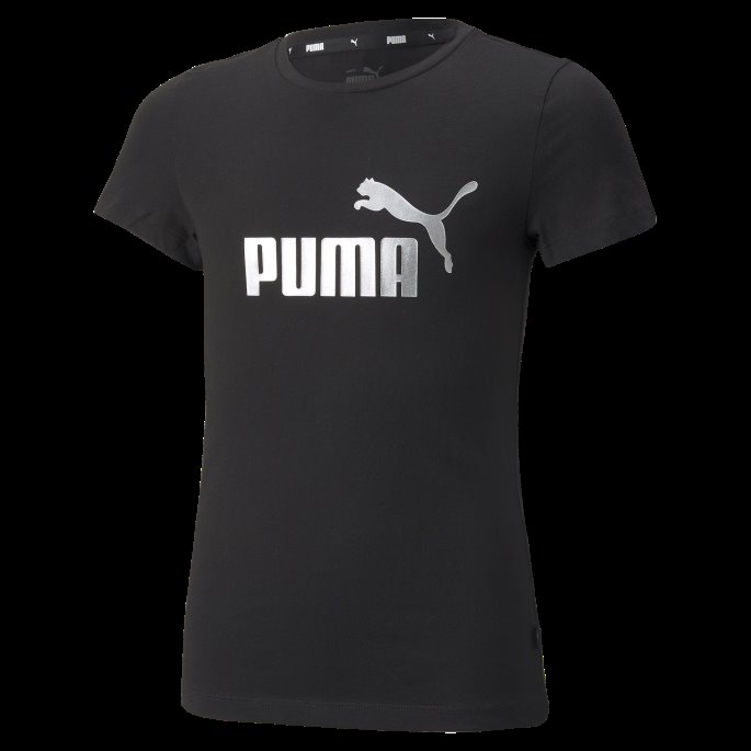 Svart Essentials+ Logo Ungdomst-skjorte Puma På Salg