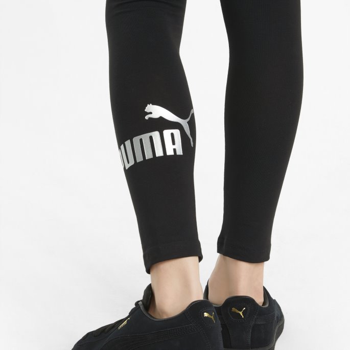 Black Essentials+ Logo Jenteleggings Puma På Salg Norge