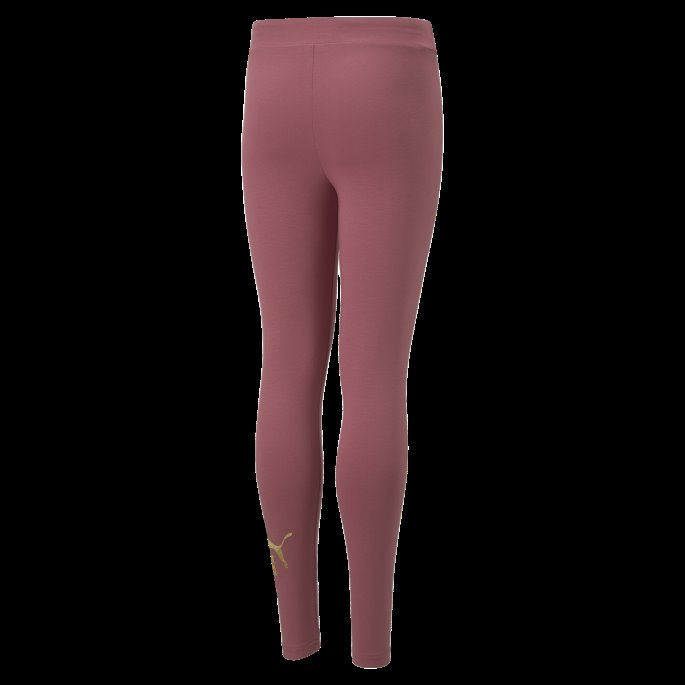 Puma På Tilbud Essentials+ Logo Ungdomsleggings Støvete Orkidé