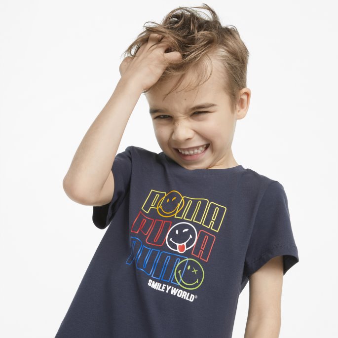Puma På Tilbud X Smiley World Barnas Tee Parisian Night