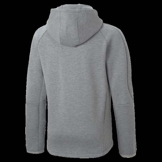 Mellomgrå Lyng Puma På Tilbud Evostripe Hettegenser For Ungdom Med Full Glidelås