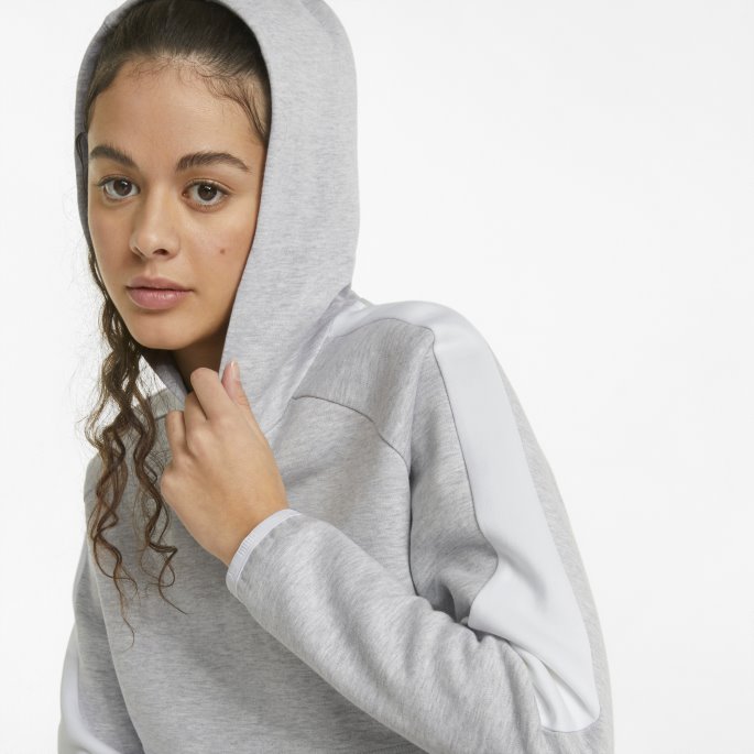 Lys Grå Lyng Evostripe Dame Hettegenser Puma På Tilbud