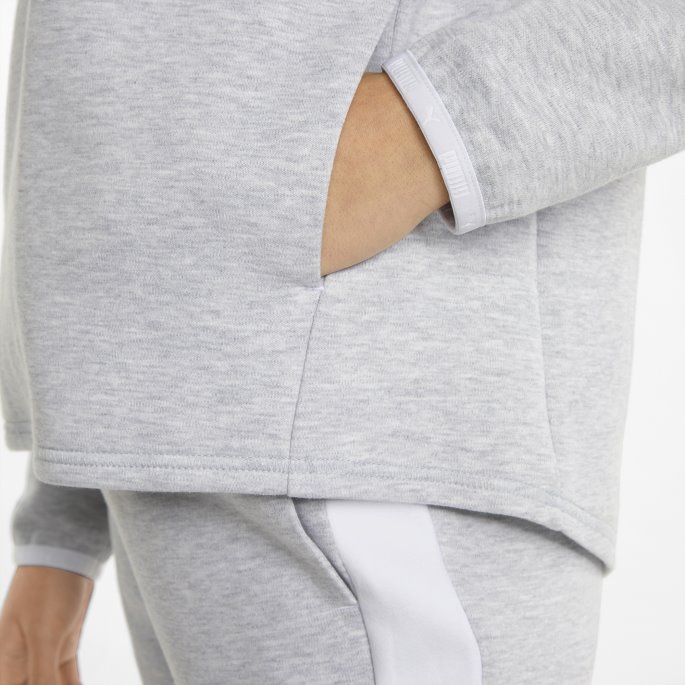 Lys Grå Lyng Evostripe Dame Hettegenser Puma På Tilbud