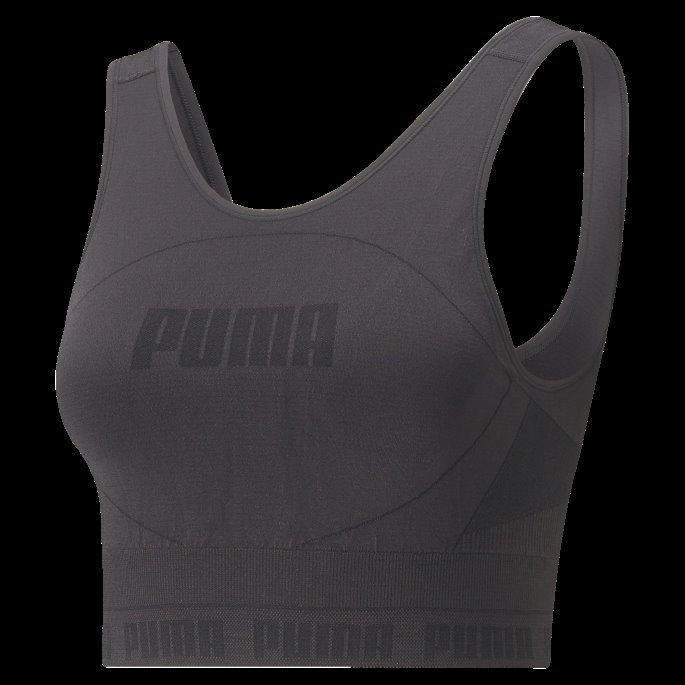Puma På Tilbud Svart Evoknit Crop Topp For Kvinner