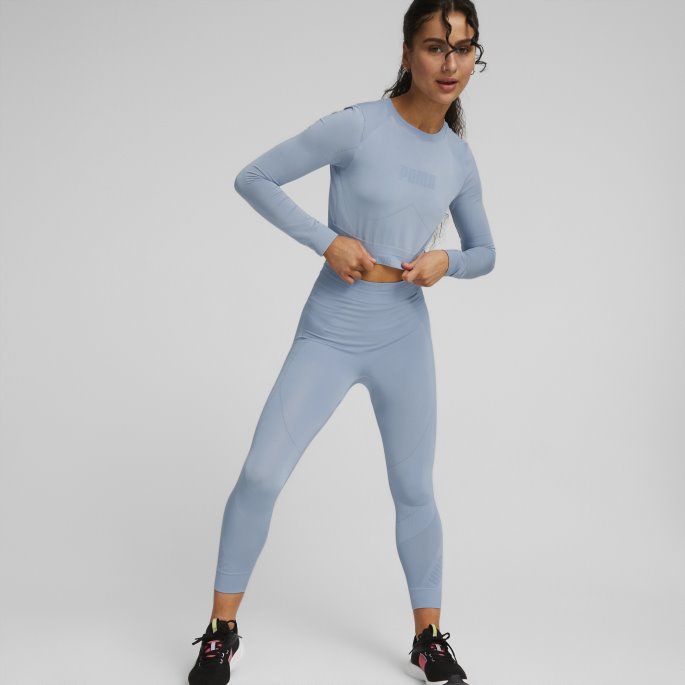 Blå Vask Evoknit Dameleggings Puma På Salg