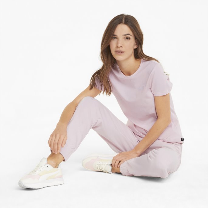 Puma På Tilbud Nødvendigheter+ Broderi Damebukser Krittrosa