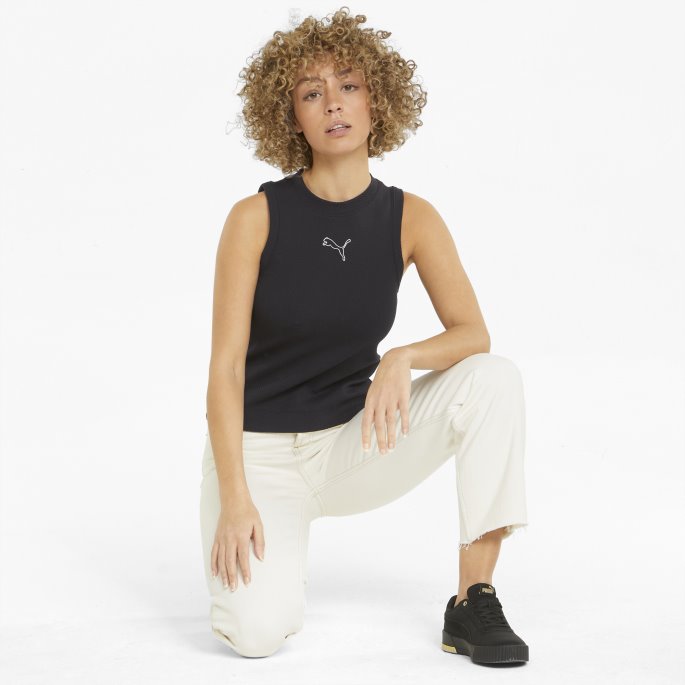 Hennes Tanktopp For Kvinner Puma På Tilbud Svart
