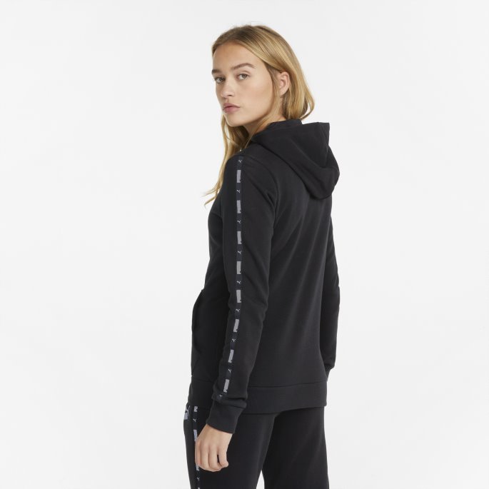 Puma På Tilbud Black Power Hettegenser For Kvinner Med Full Glidelås