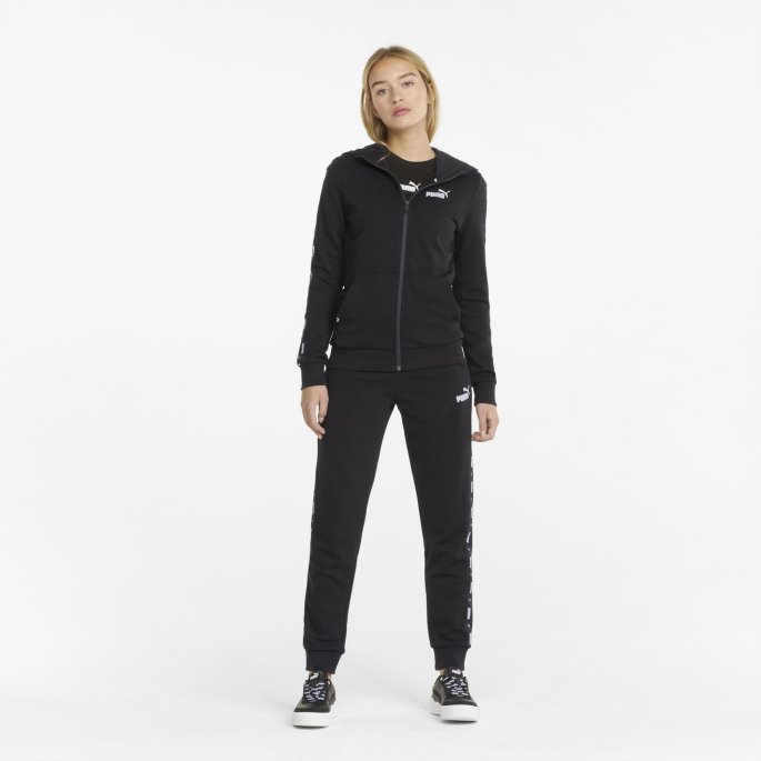 Puma På Tilbud Black Power Hettegenser For Kvinner Med Full Glidelås