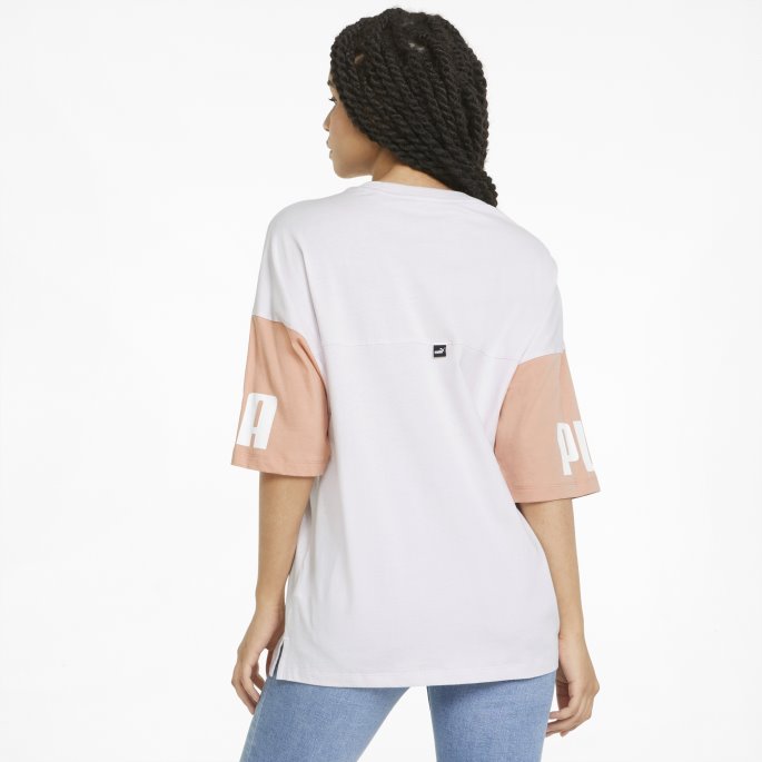 Power Colourblock Dame T-skjorte Lavendel Tåke Puma På Salg