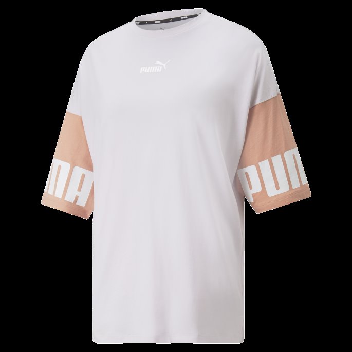 Power Colourblock Dame T-skjorte Lavendel Tåke Puma På Salg