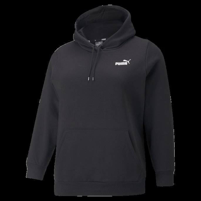 Puma På Salg Nødvendigheter Pluss Liten Logo Hettegenser For Kvinner Svart