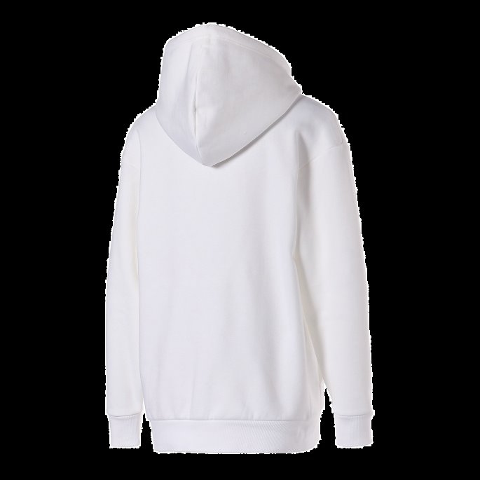 Puma På Tilbud Hvit Ess Oversized Hettegenser For Kvinner