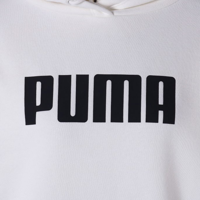 Puma På Tilbud Hvit Ess Oversized Hettegenser For Kvinner