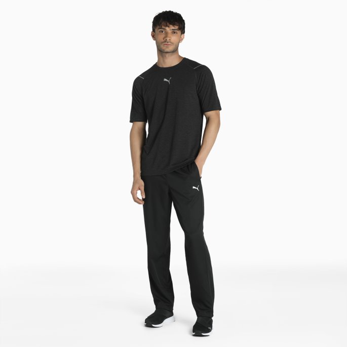 Essentials Vevde Joggebukser For Menn Puma På Tilbud Svart