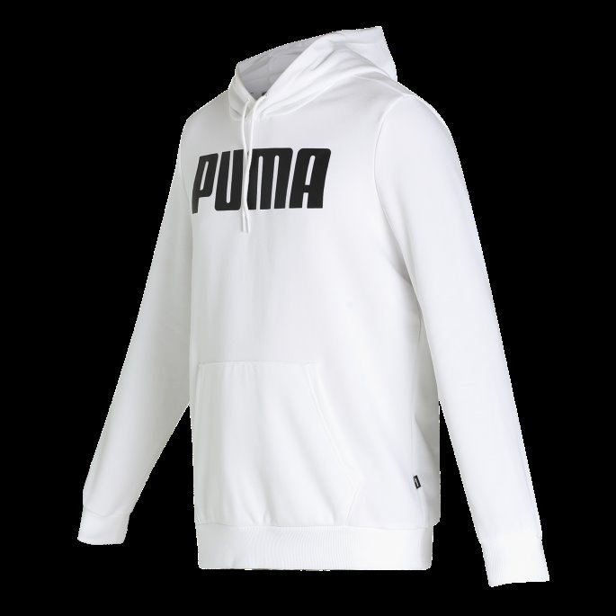 Puma På Tilbud Hvite Nødvendigheter Hettegenser For Menn I Full Lengde