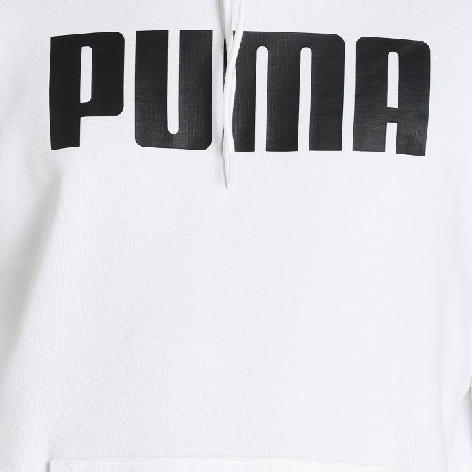 Puma På Tilbud Hvite Nødvendigheter Hettegenser For Menn I Full Lengde