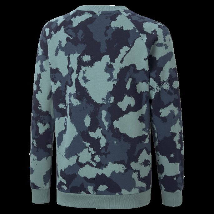 Alpha Printed Crew Ungdomsgenser Mineralblå Puma På Salg