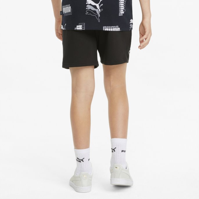 Puma På Tilbud Power Logo Ungdomsshorts Svart