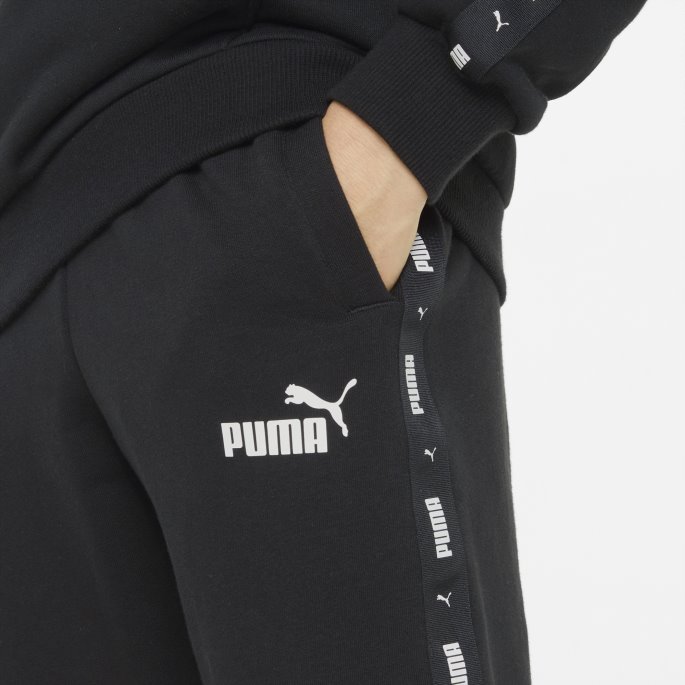 Svart Puma På Tilbud Nødvendighet+ Tape Joggebukse For Ungdom