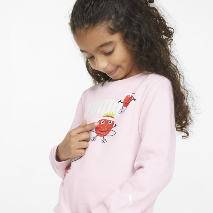 Puma På Tilbud Fruitmates Crew Neck Barnegenser Krittrosa
