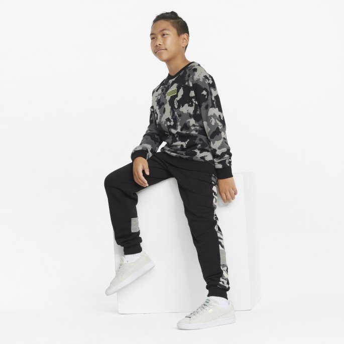 Essentials+ Camo Ungdomsbukse Svart Puma På Salg
