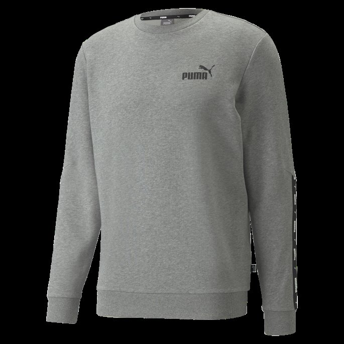 Puma På Tilbud Essentials+ Tape Crew Herregenser Mellomgrå Lyng