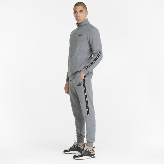 Mellomgrå Lyng Puma På Tilbud Essentials+ Tape Joggebukser For Menn