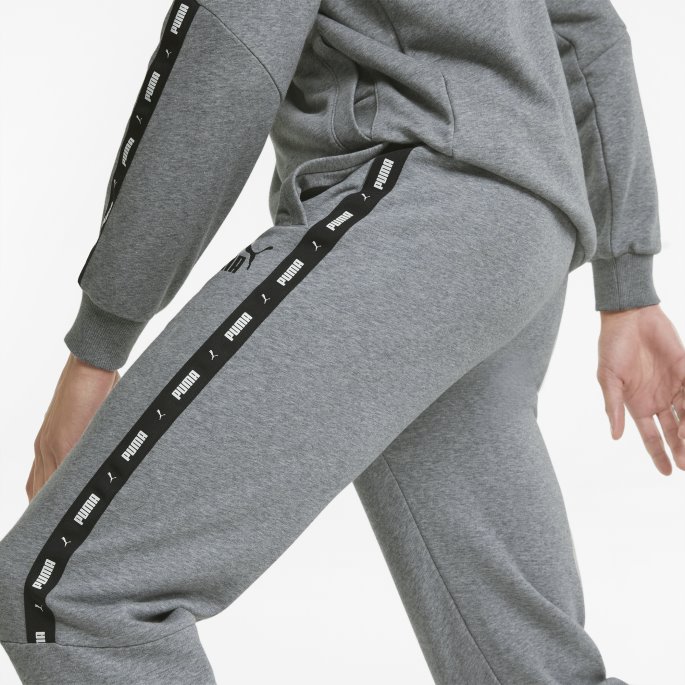 Mellomgrå Lyng Puma På Tilbud Essentials+ Tape Joggebukser For Menn