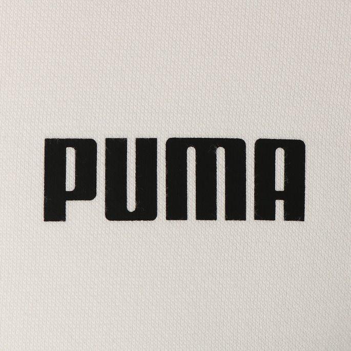 Hvit Puma På Salg Nødvendigheter Med Rund Hals I Full Lengde Herregenser