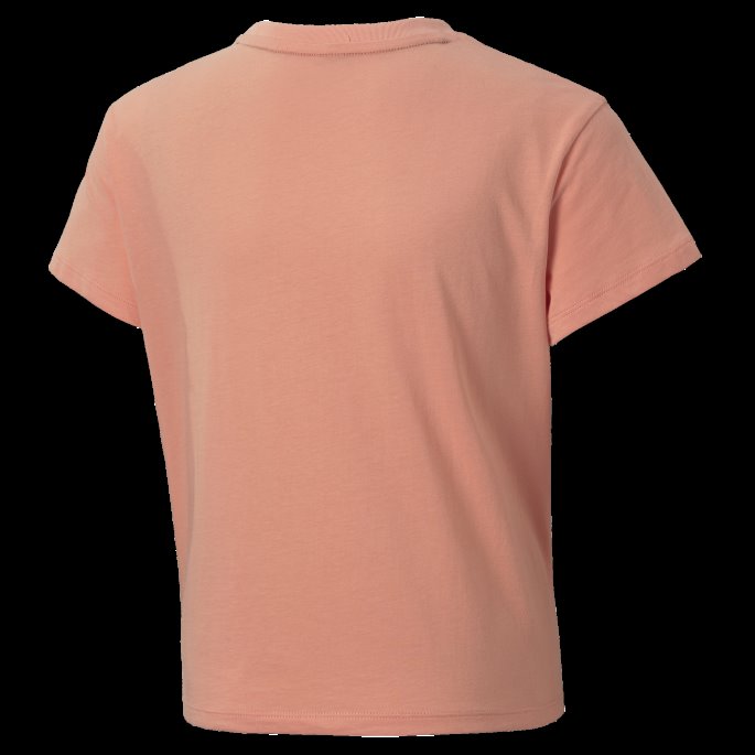 Fersken Rosa Essentials Logo Ungdomsknyttet T-skjorte Puma På Salg