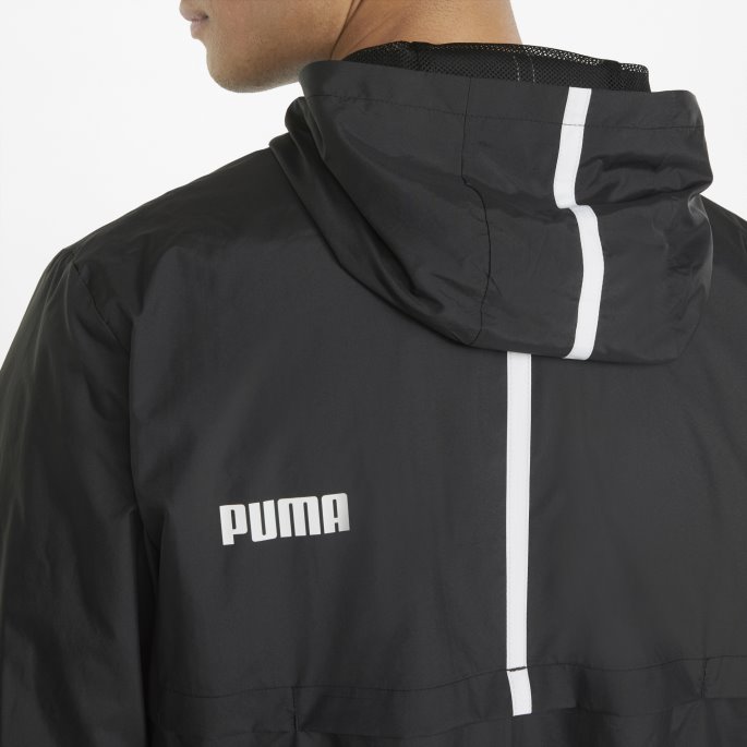 Black Essentials Solid Windbreaker Jakke Herre Puma På Tilbud