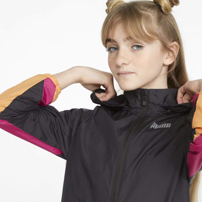 Puma På Tilbud Svart Runtrain Vindjakke For Ungdom