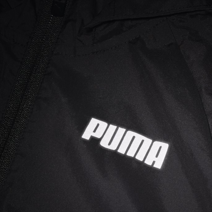 Puma På Tilbud Svart Runtrain Vindjakke For Ungdom