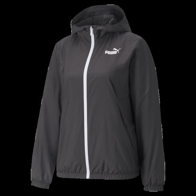 Black Essentials Solid Windbreaker Jakke Dame Puma På Tilbud
