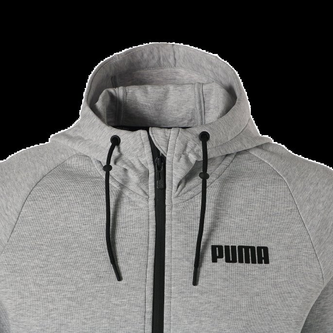 Spacer Hettegenser Med Full Glidelås Herre Puma På Tilbud Lys Grå Lyng