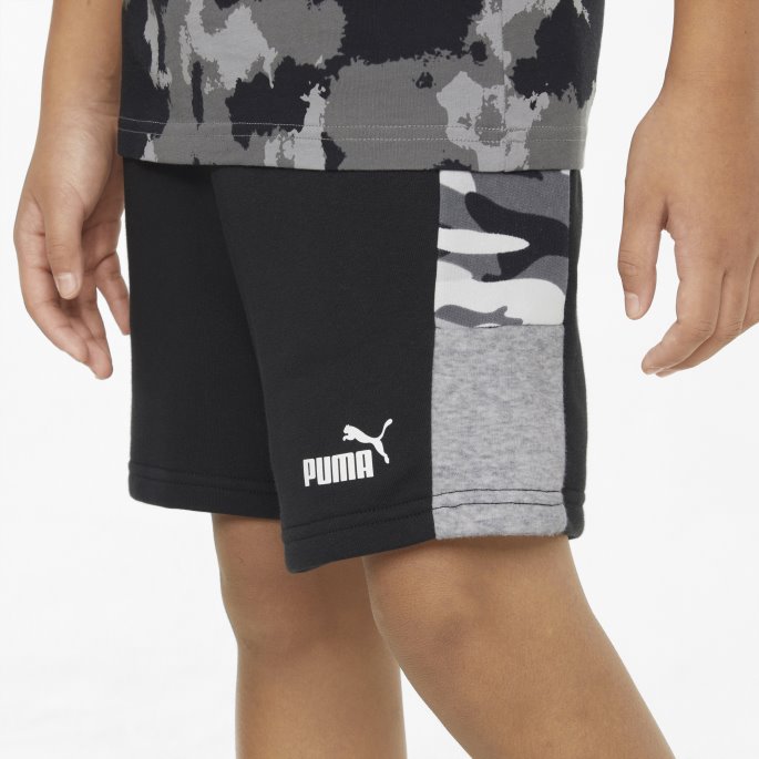 Black Essentials+ Camo Shorts For Ungdom Puma På Salg