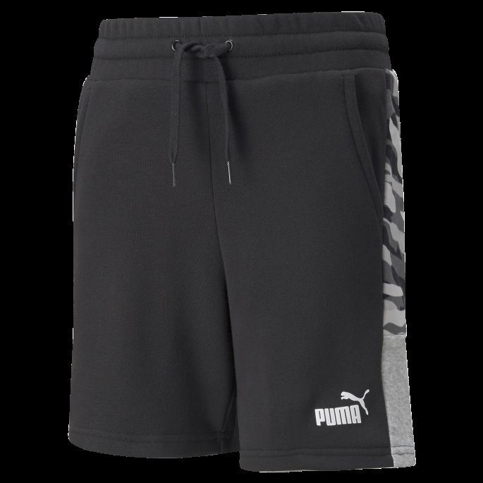 Black Essentials+ Camo Shorts For Ungdom Puma På Salg