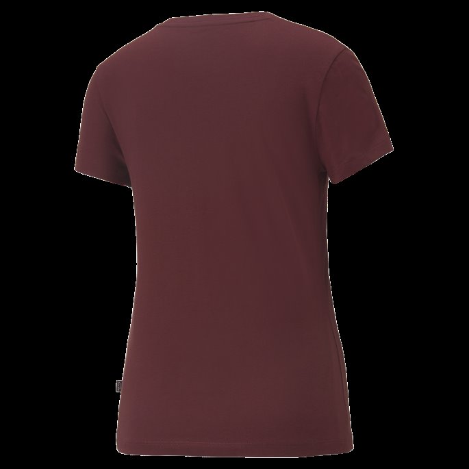 Puma På Tilbud Essentials+ Metallisk Logo T-skjorte For Damer Aubergine