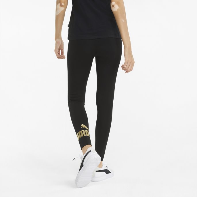 Essentials+ Metallic Dameleggings Puma På Tilbud Svart