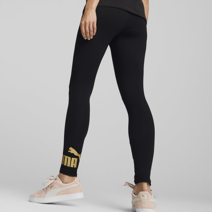Essentials+ Metallic Dameleggings Puma På Tilbud Svart