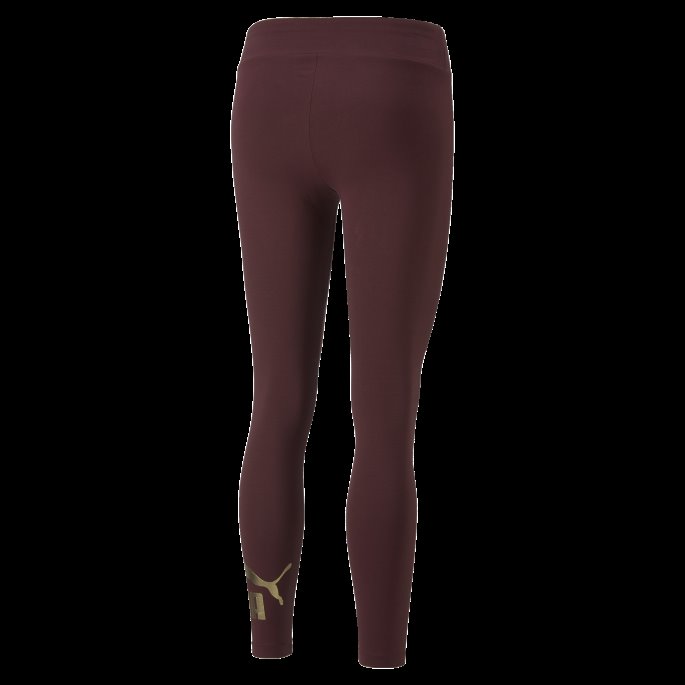 Aubergine Puma På Tilbud Essentials+ Metallic Dameleggings