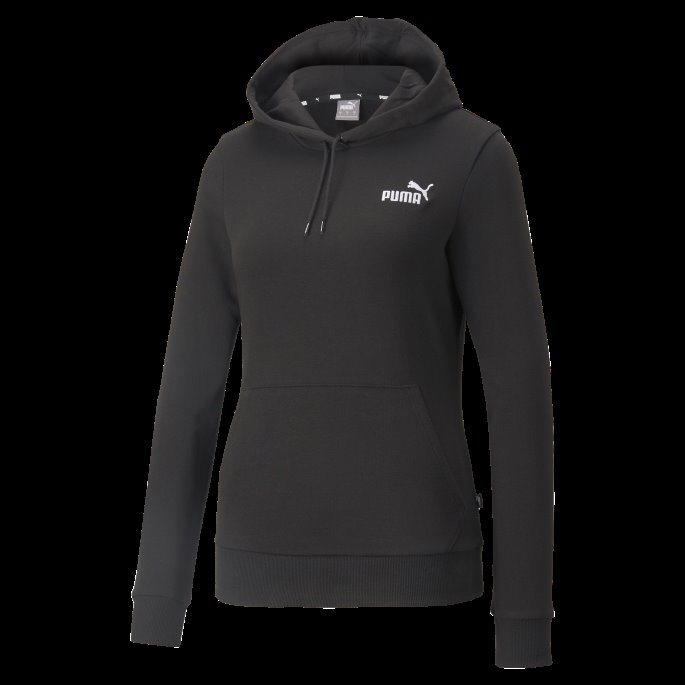 Puma På Tilbud Essentials+ Broderi Dame Hettegenser Svart