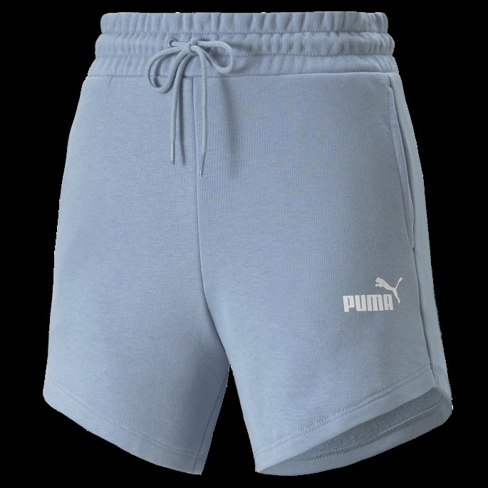Blue Wash Essentials Høy Midje Shorts For Kvinner Puma På Salg