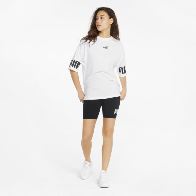 Essentials Logo Korte Leggings For Kvinner Puma På Tilbud Svart