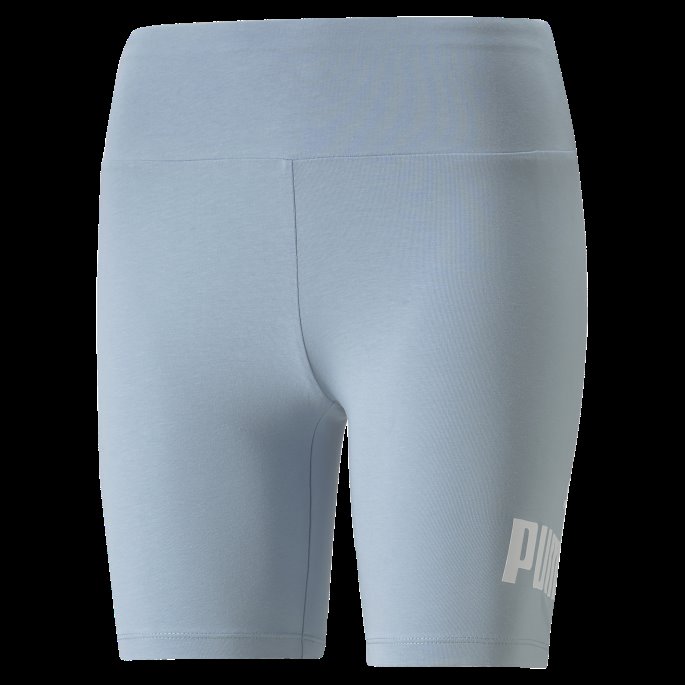 Essentials Logo Korte Leggings For Kvinner Blå Vask Puma På Salg
