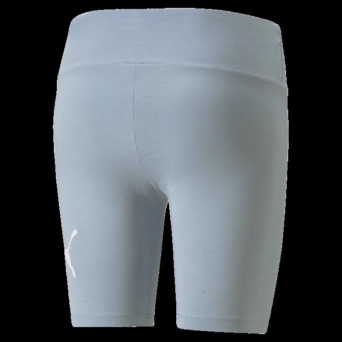 Essentials Logo Korte Leggings For Kvinner Blå Vask Puma På Salg