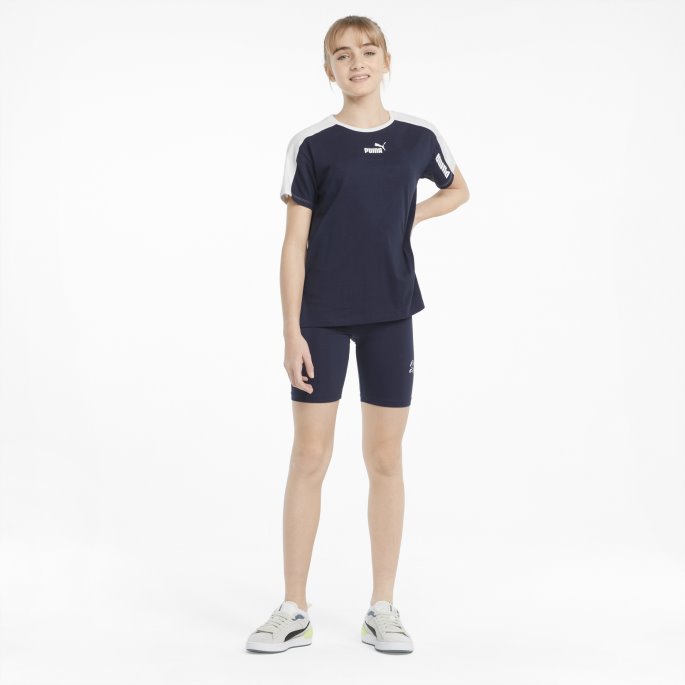 Puma På Tilbud Power Korte Ungdomsleggings Peacoat